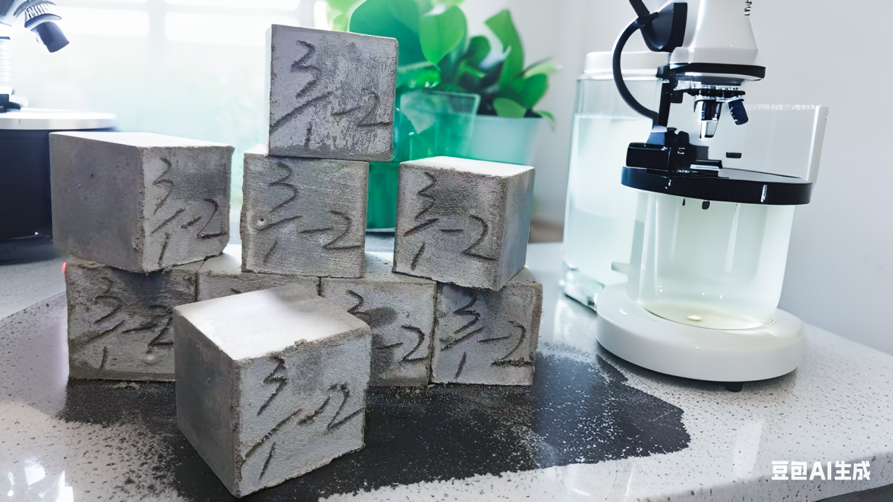 Concrete strength test cubes